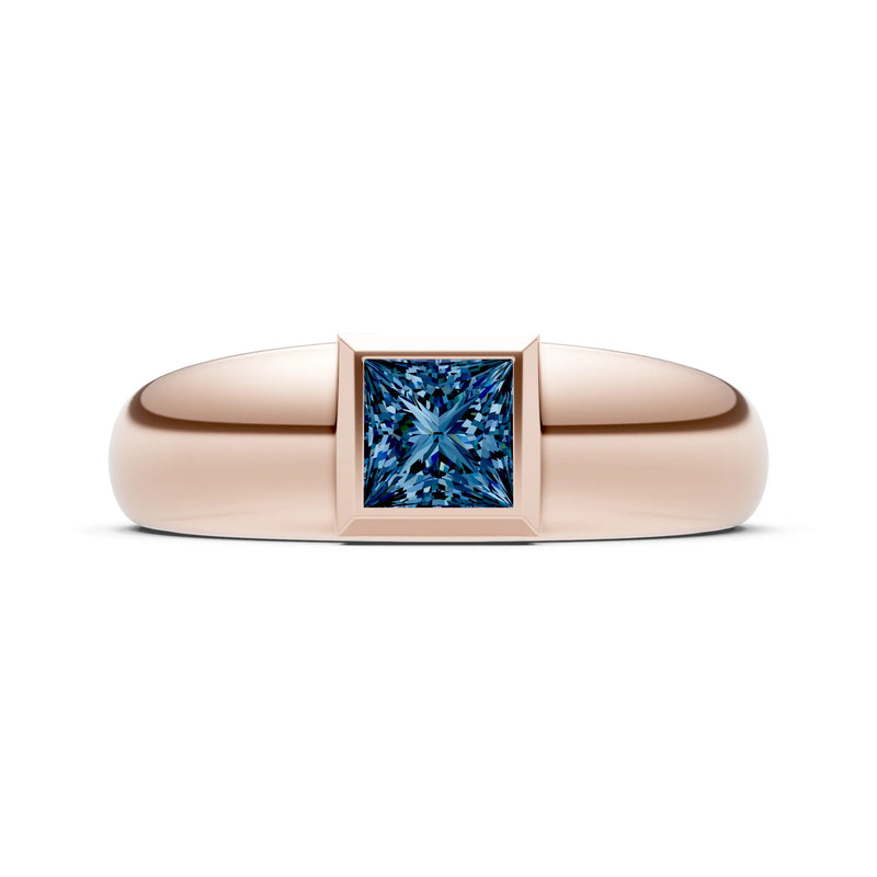 Princess Cut Bezel Set Signet