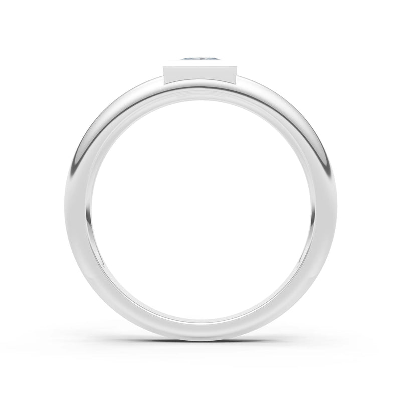 Princess Cut Bezel Set Signet