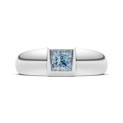 Princess Cut Bezel Set Signet