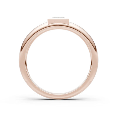 Princess Cut Bezel Set Signet