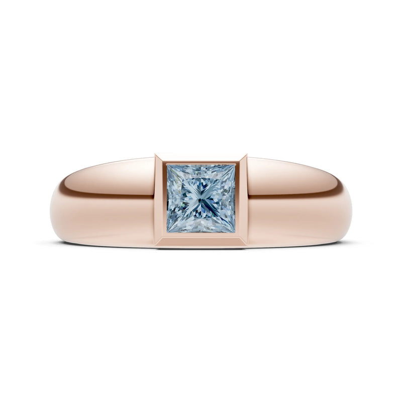 Princess Cut Bezel Set Signet