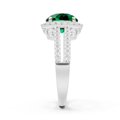 Oval Cut Halo Double Band Pave