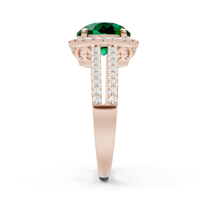Oval Cut Halo Double Band Pave