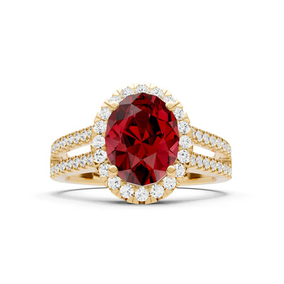Oval Cut Halo Double Band Pave
