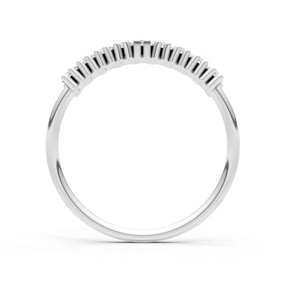 Baguette Gemstone Dainty Prong Bar Set Half Band