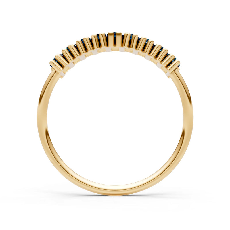 Baguette Gemstone Dainty Prong Bar Set Half Band