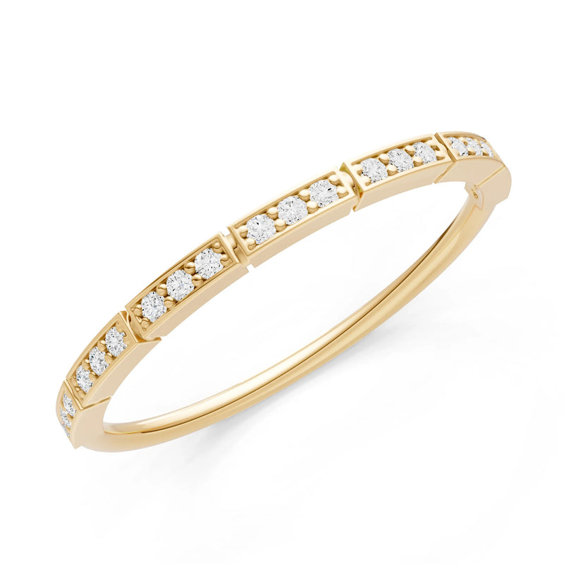 Round Gemstone Dainty Half Eternity Stacking Band