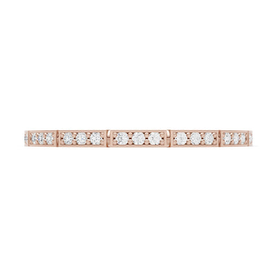 Round Gemstone Dainty Half Eternity Stacking Band
