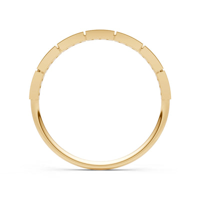 Garnet Dainty Half Eternity Stacking Round Cut Band