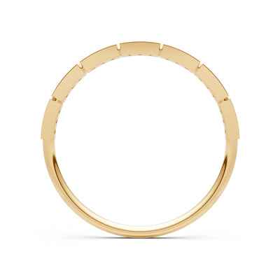 Round Gemstone Dainty Half Eternity Stacking Band