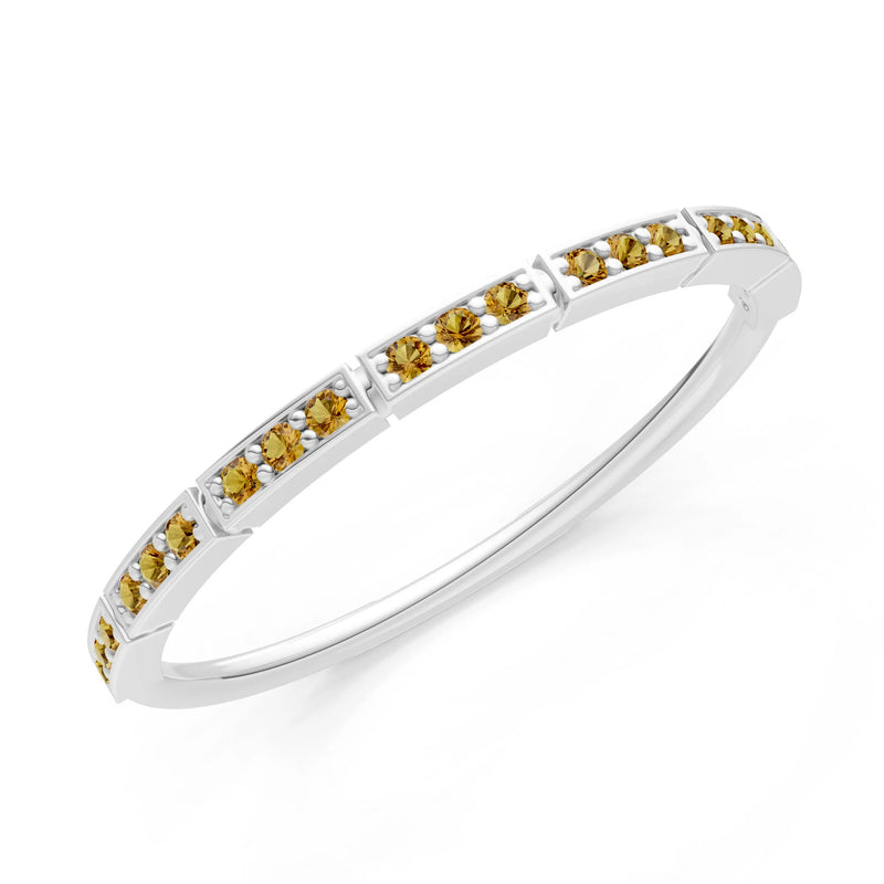 Round Gemstone Dainty Half Eternity Stacking Band