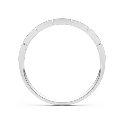 Citrine Dainty Half Eternity Stacking Round Cut Band