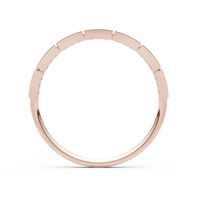 Citrine Dainty Half Eternity Stacking Round Cut Band