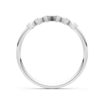 Peridot Dainty Hex Station Round Cut Band