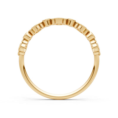 Diamond Dainty Faux Clover Round Cut Ring