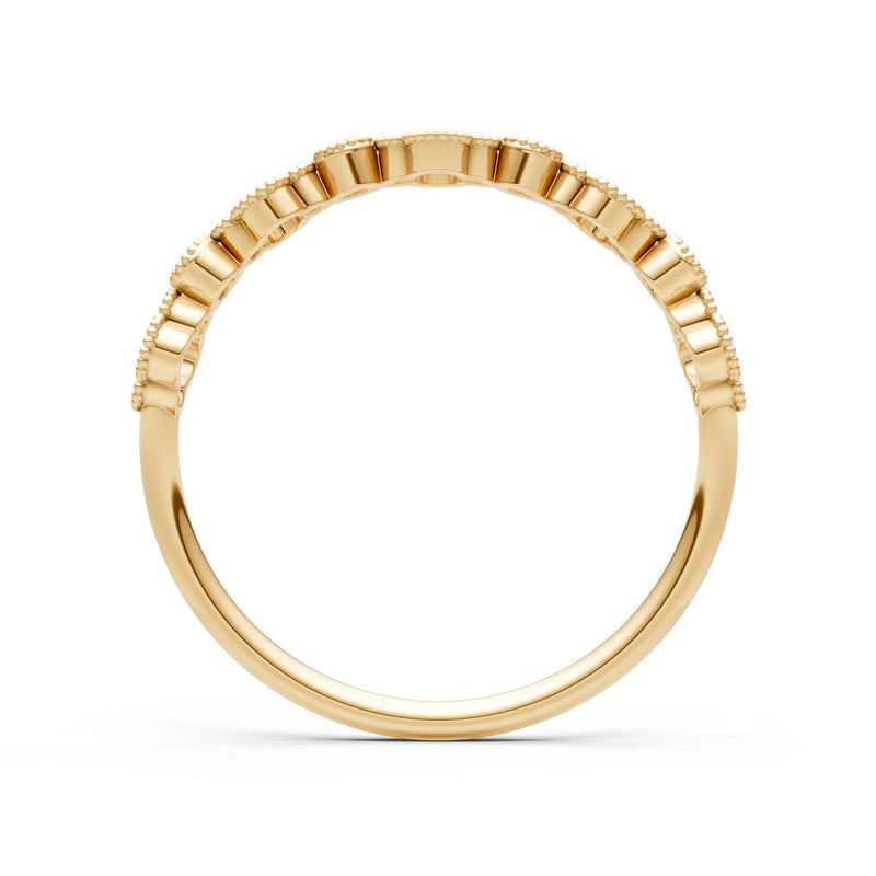 Diamond Dainty Faux Clover Round Cut Ring