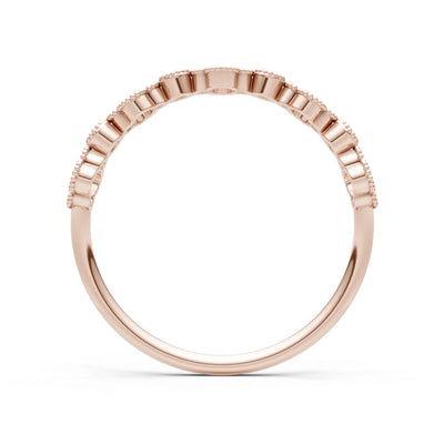 Diamond Dainty Faux Clover Round Cut Ring