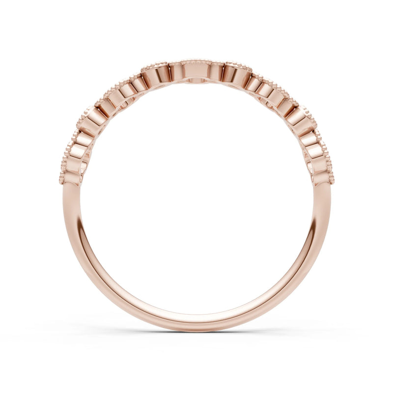 Round Gemstone Dainty Faux Clover Ring