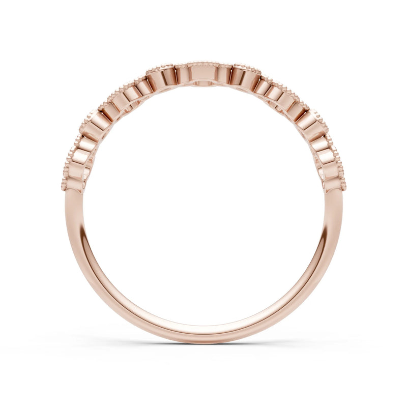 Round Gemstone Dainty Faux Clover Ring