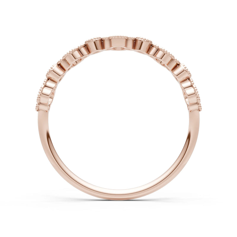Round Gemstone Dainty Faux Clover Ring