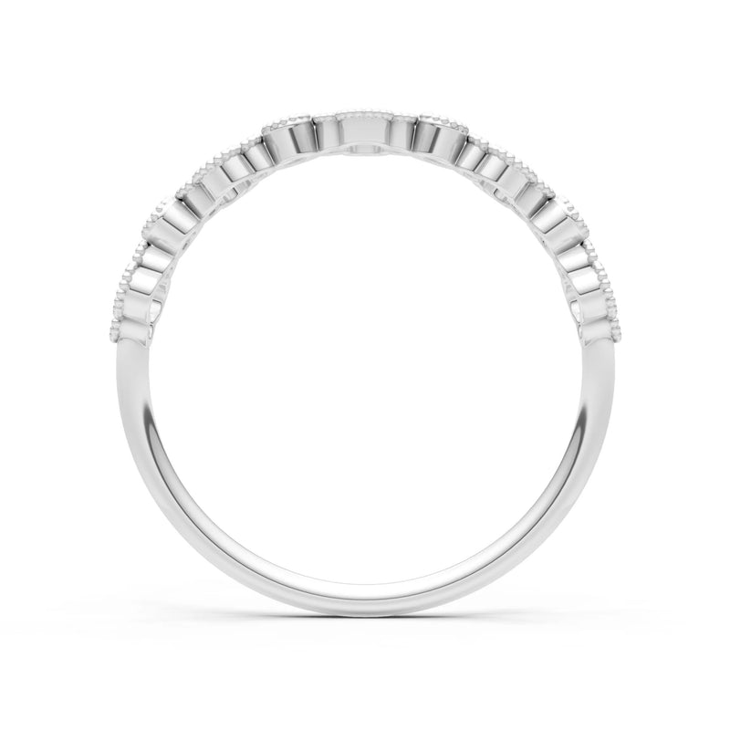 Round Gemstone Dainty Faux Clover Ring