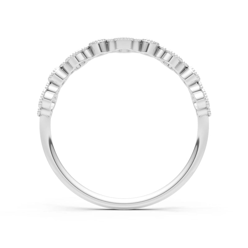 Round Gemstone Dainty Faux Clover Ring