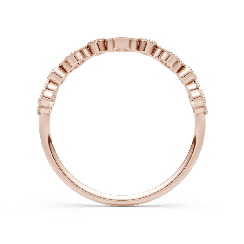 Round Gemstone Dainty Faux Clover Ring
