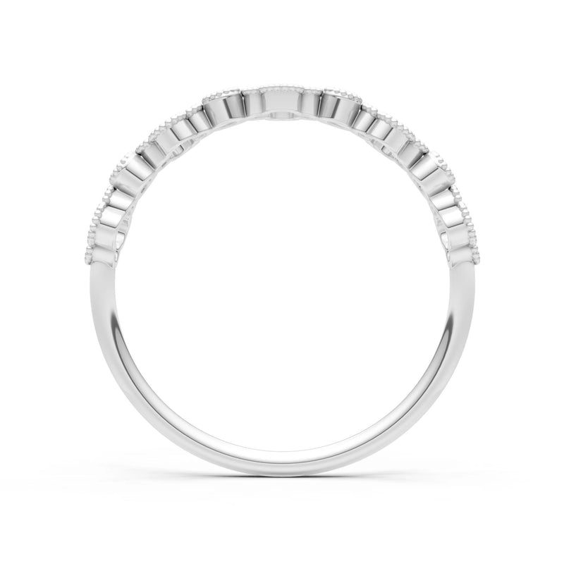 Round Gemstone Dainty Faux Clover Ring