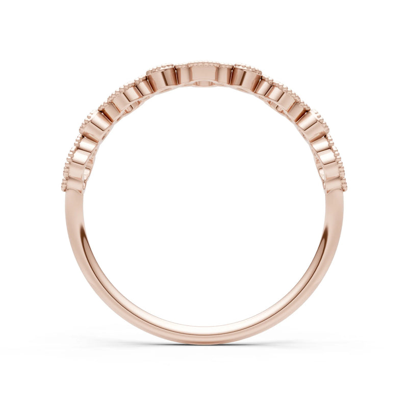 Round Gemstone Dainty Faux Clover Ring
