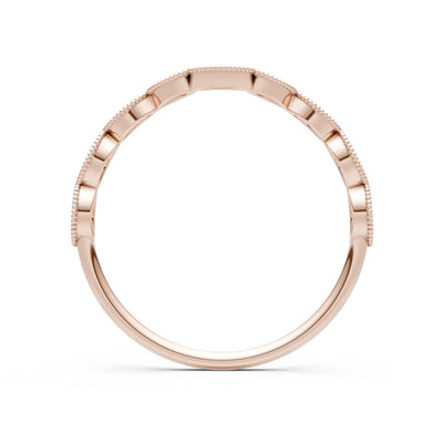 Round Gemstone Dainty Curve Band