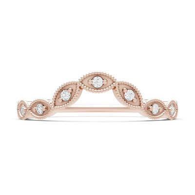 Diamond Dainty Curve Round Cut Band