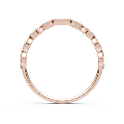 Round Gemstone Dainty Curve Band