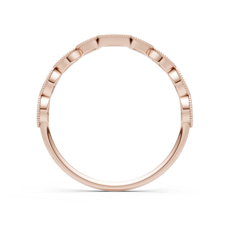 Citrine Dainty Curve Round Cut Band