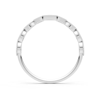 Round Gemstone Dainty Curve Band