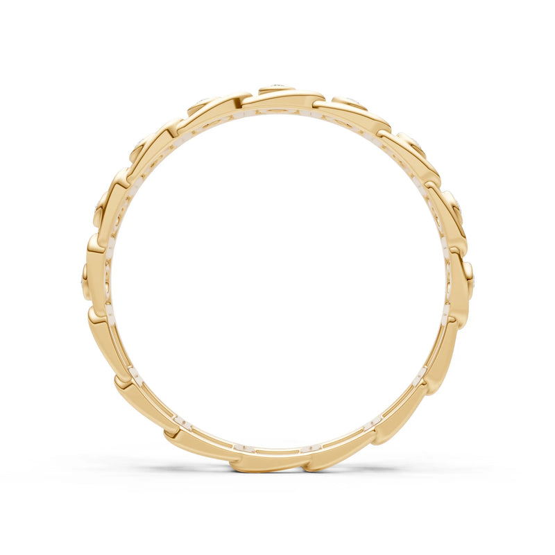 Round Gemstone Dainty Gypsy Dot Station Band