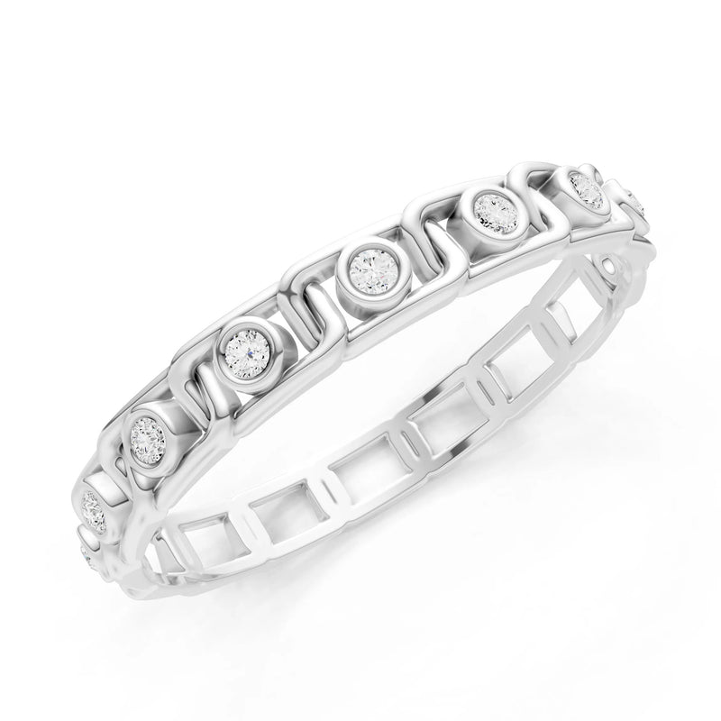 Diamond Dainty Gypsy Dot Station Round Cut Band