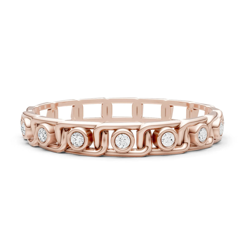 Round Gemstone Dainty Gypsy Dot Station Band