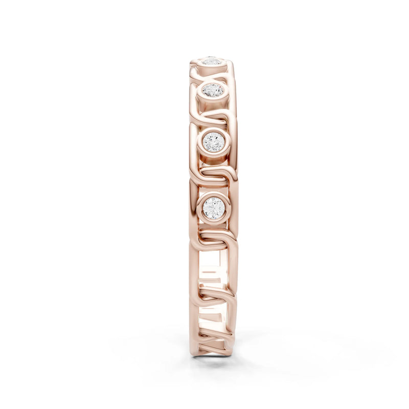 Diamond Dainty Gypsy Dot Station Round Cut Band