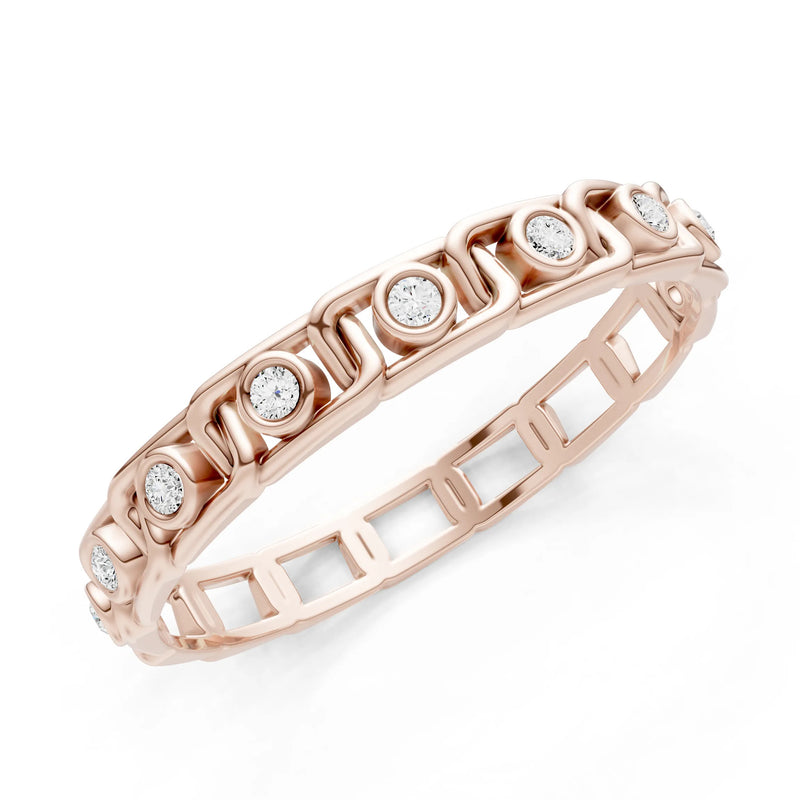 Diamond Dainty Gypsy Dot Station Round Cut Band