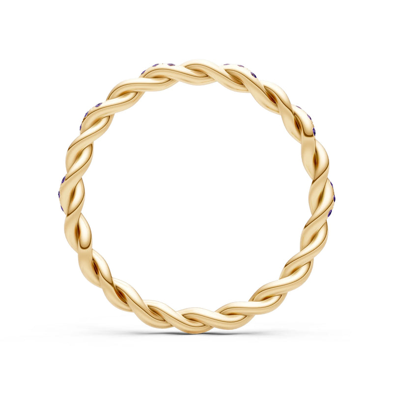 Round Gemstone Dainty Gypsy Dot Station Band