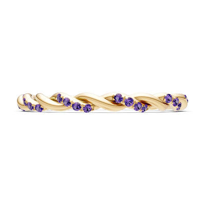 Round Gemstone Dainty Gypsy Dot Station Band