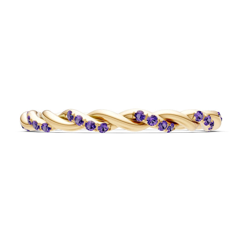 Round Gemstone Dainty Gypsy Dot Station Band