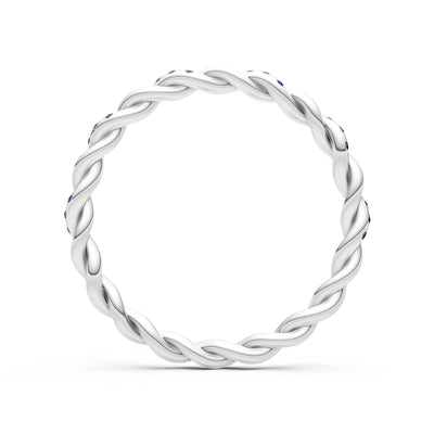 Round Gemstone Dainty Gypsy Dot Station Band