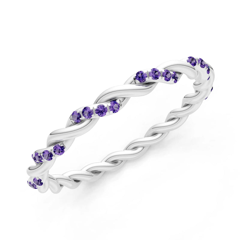 Round Gemstone Dainty Gypsy Dot Station Band