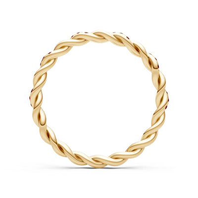Round Gemstone Dainty Gypsy Dot Station Band