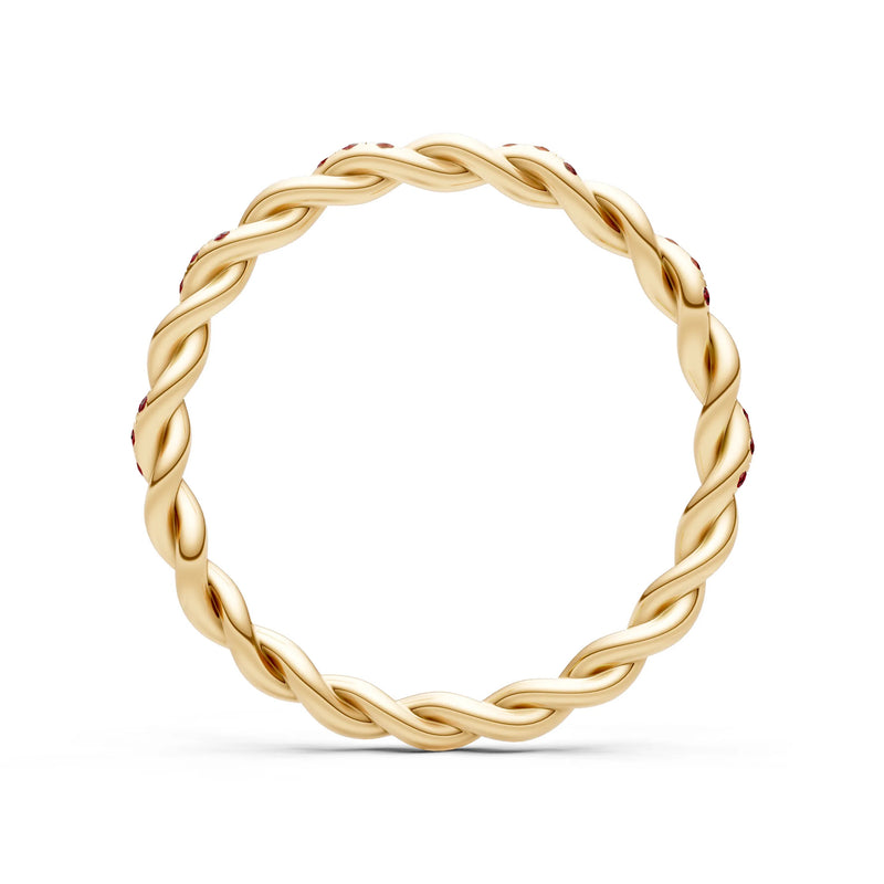Round Gemstone Dainty Gypsy Dot Station Band