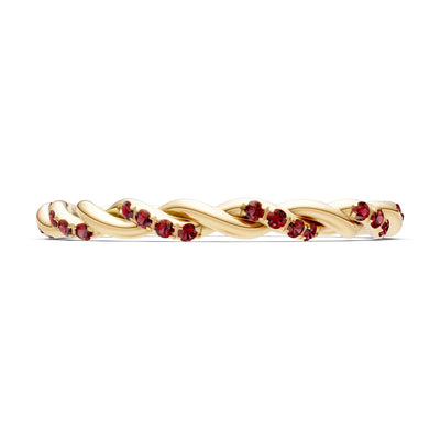 Round Gemstone Dainty Gypsy Dot Station Band