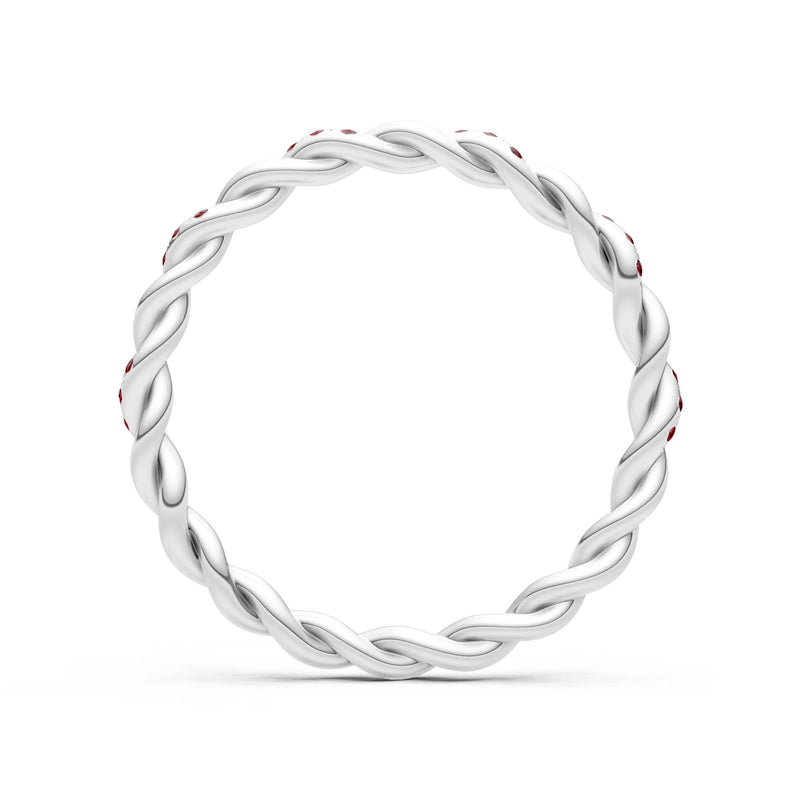 Round Gemstone Dainty Gypsy Dot Station Band