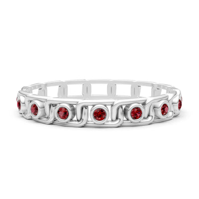 Round Gemstone Dainty Gypsy Dot Station Band