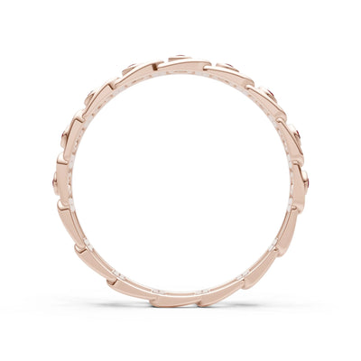 Garnet Dainty Gypsy Dot Station Round Cut Band
